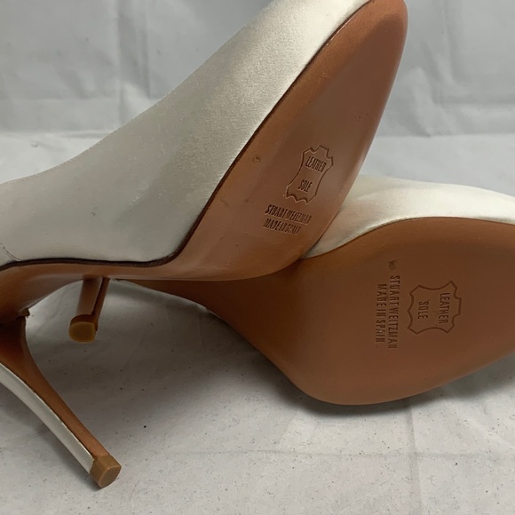Peekosling Stuart Weitzman 8.5 white slingback NWD - Picture 7 of 8